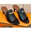 Hermes Kelly Buckle Cute Sandals Black