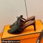 Hermes Kelly Buckle Cute Sandals Black