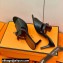 Hermes Kelly Buckle Cute Sandals Black