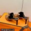 Hermes Kelly Buckle Cute Sandals Brown