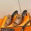 Hermes Kelly Buckle Cute Sandals Brown