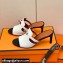 Hermes Kelly Buckle Cute Sandals White