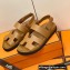 Hermes Original Calfskin Takara Sandals Brown
