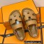 Hermes Original Calfskin Takara Sandals Brown