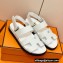 Hermes Original Calfskin Takara Sandals White