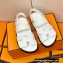 Hermes Original Calfskin Takara Sandals White