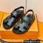 Hermes Original Calfskin Takara Sandals Black
