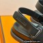 Hermes Original Calfskin Takara Sandals Black