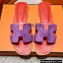 Hermes Suede Goatskin Oran Sandals Purple