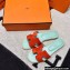 Hermes Suede Goatskin Oran Sandals Red