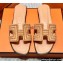 Hermes suede goatskin with rhinestone Oran Sandals Beige