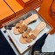 Hermes suede goatskin with rhinestone Oasis Sandals Beige