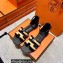 Hermes Moire Calfskin Santorini Sandals Handmade