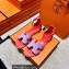 Hermes Swift Calfskin Santorini Sandals Handmade Purple