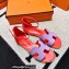 Hermes Swift Calfskin Santorini Sandals Handmade Purple
