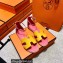 Hermes Swift Calfskin Santorini Sandals Handmade Yellow