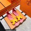 Hermes Swift Calfskin Santorini Sandals Handmade Yellow