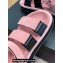 Chanel CC Logo Suede Velcro Sandals Pink 2022