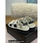 Chanel CC Logo Suede Velcro Sandals White 2022