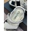 Chanel CC Logo Suede Velcro Sandals White 2022