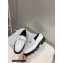 Celine Fringes Margaret Loafers With Triomphe Chain In Polished Bull White 2022
