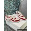 Celine Trainer Low Lace-up Sneakers In Calfskin White/Red 2022