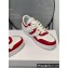 Celine Trainer Low Lace-up Sneakers In Calfskin White/Red 2022