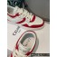Celine Trainer Low Lace-up Sneakers In Calfskin White/Red 2022