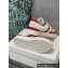 Celine Trainer Low Lace-up Sneakers In Calfskin White/Red 2022