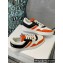 Celine Trainer Low Lace-up Sneakers In Calfskin White/Black/Orange 2022