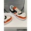 Celine Trainer Low Lace-up Sneakers In Calfskin White/Black/Orange 2022