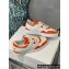 Celine Trainer Low Lace-up Sneakers In Calfskin White/Orange 2022