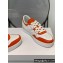 Celine Trainer Low Lace-up Sneakers In Calfskin White/Orange 2022