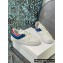 Celine Trainer Low Lace-up Sneakers In Calfskin White/Red/Blue 2022