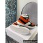 Celine High Sneakers Ct-03 With Velcro In Calfskin White/Black/Orange 2022