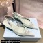 Prada Mesh fabric slingback pumps Green 2022