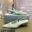 Prada Mesh fabric slingback pumps Green 2022
