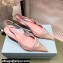 Prada Mesh fabric slingback pumps Pink 2022