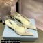 Prada Mesh fabric slingback pumps Yellow 2022