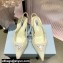 Prada Mesh fabric slingback pumps Yellow 2022