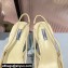 Prada Mesh fabric slingback pumps Yellow 2022