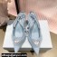 Prada Mesh fabric slingback pumps Blue 2022