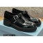 Prada Brushed Leather T-strap shoes Black 2022
