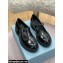 Prada Brushed Leather T-strap shoes Black 2022