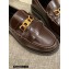 Celine Fringes Margaret Loafers With Triomphe Chain In Polished Bull Burgundy 2022
