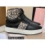 Jimmy Choo HAWAII HI TOP/F Trainers Sneakers Black with Crystal Embellishment 2022