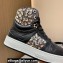 Jimmy Choo HAWAII HI TOP/F Trainers Sneakers Black with Crystal Embellishment 2022