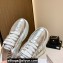 Jimmy Choo HAWAII LOW TOP/F Trainers Sneakers Silver with Crystal Embellishment 2022