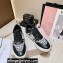 Jimmy Choo HAWAII/F Trainers Sneakers Black with Pearl Embellishment 2022