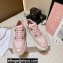 Jimmy Choo HAWAII/F Trainers Sneakers Pink with Pearl Embellishment 2022